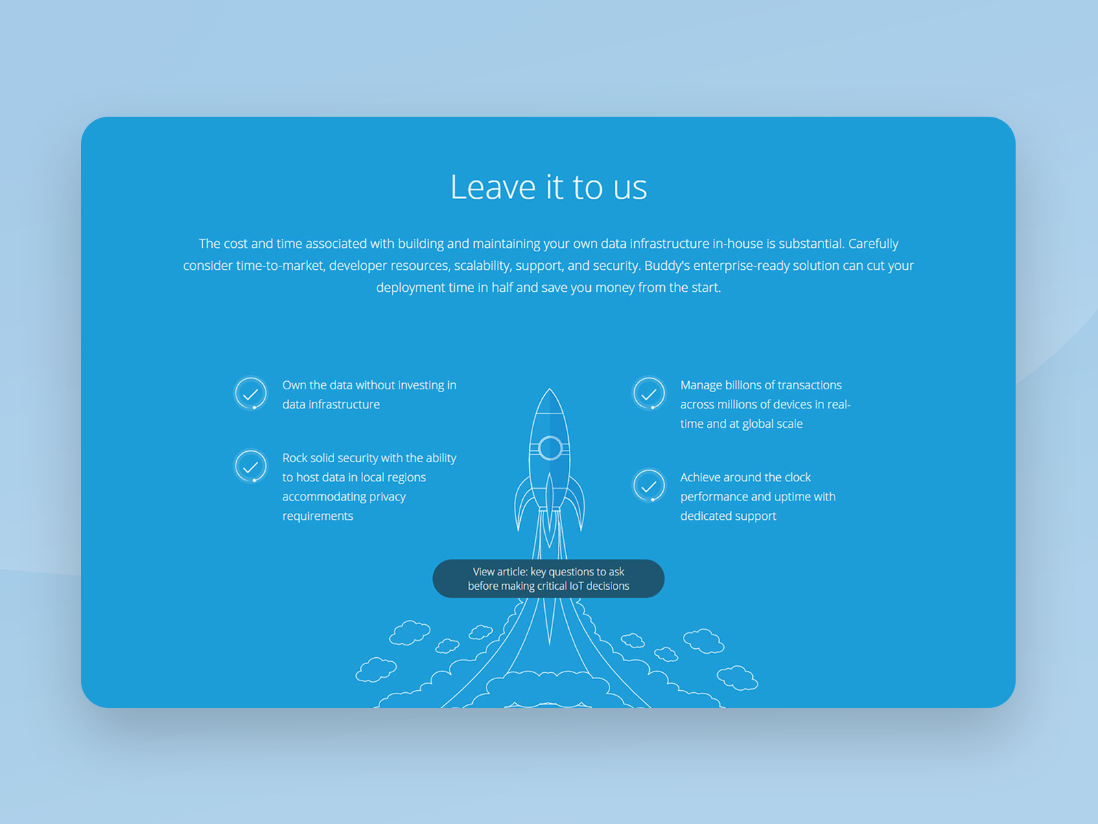 Buddy — rocket feature, desktop