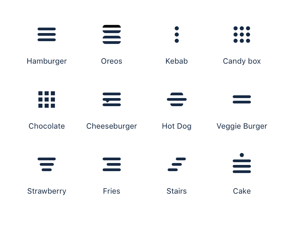 Hamburger menu icon — closure in icons