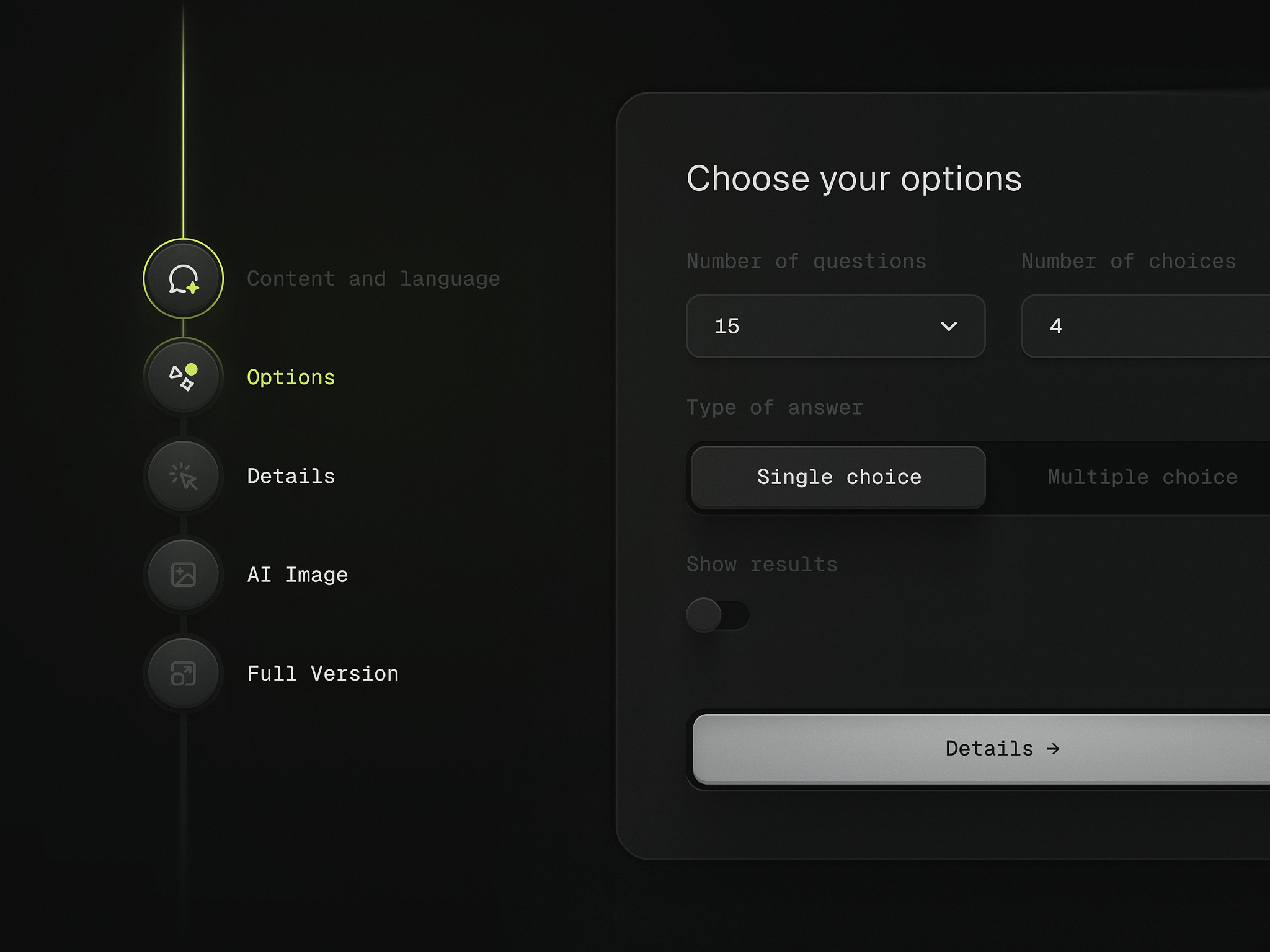 Step-by-step process design — continuity