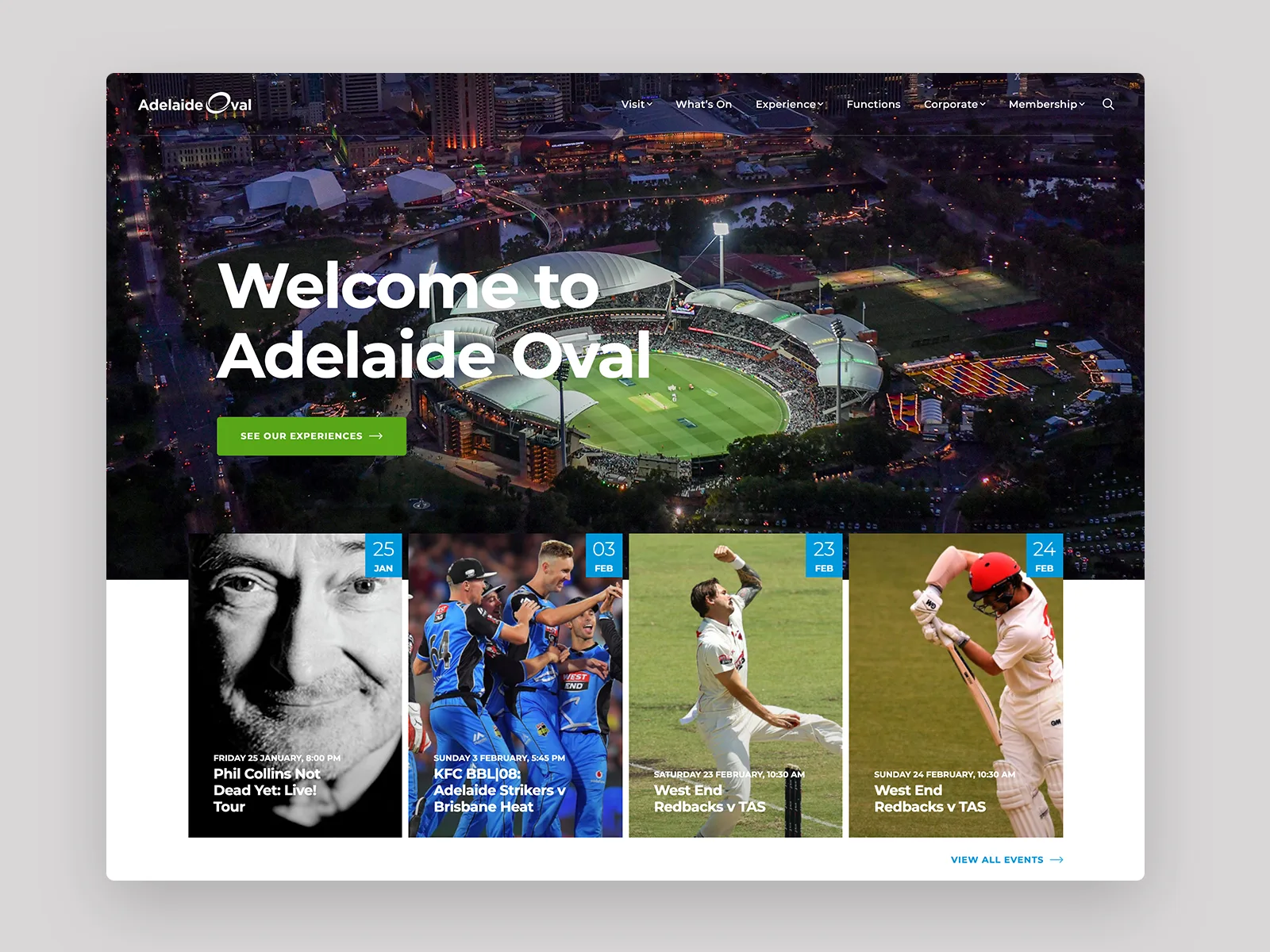 Adelaide Oval Website cover image