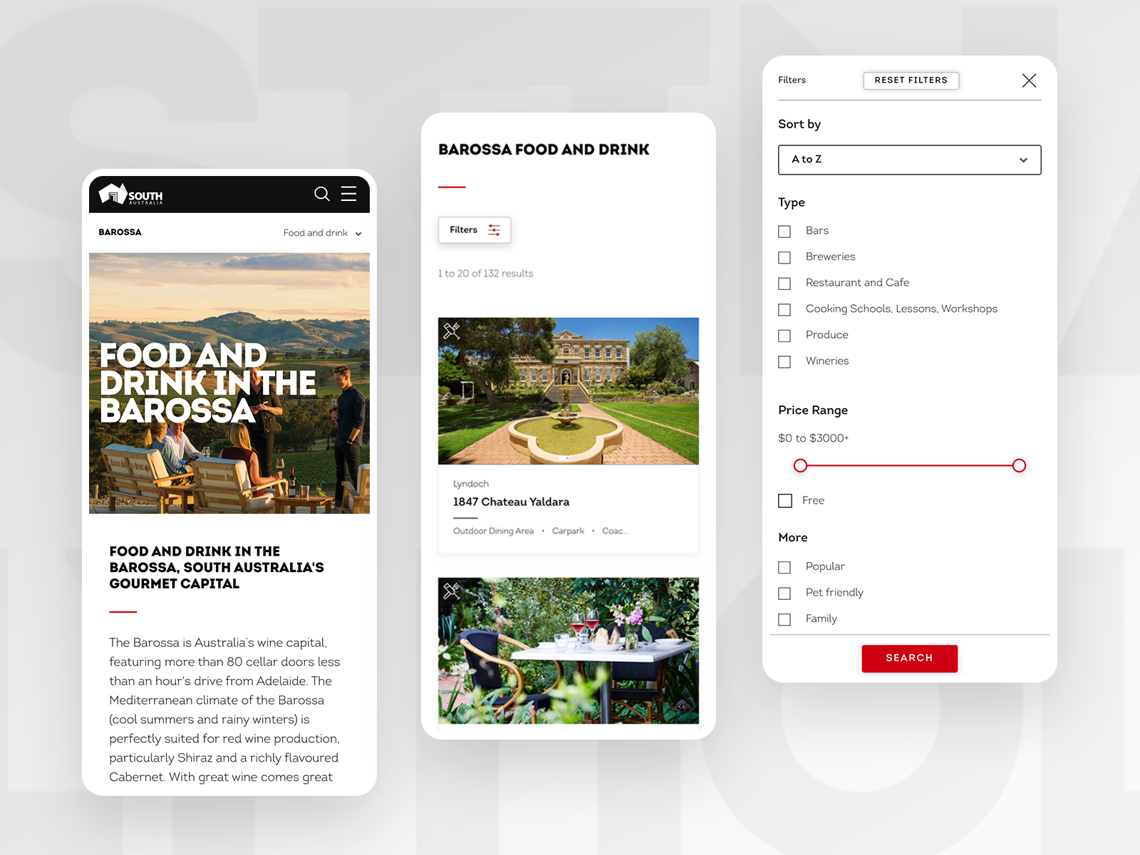 SouthAustralia.com — Barossa region, mobile