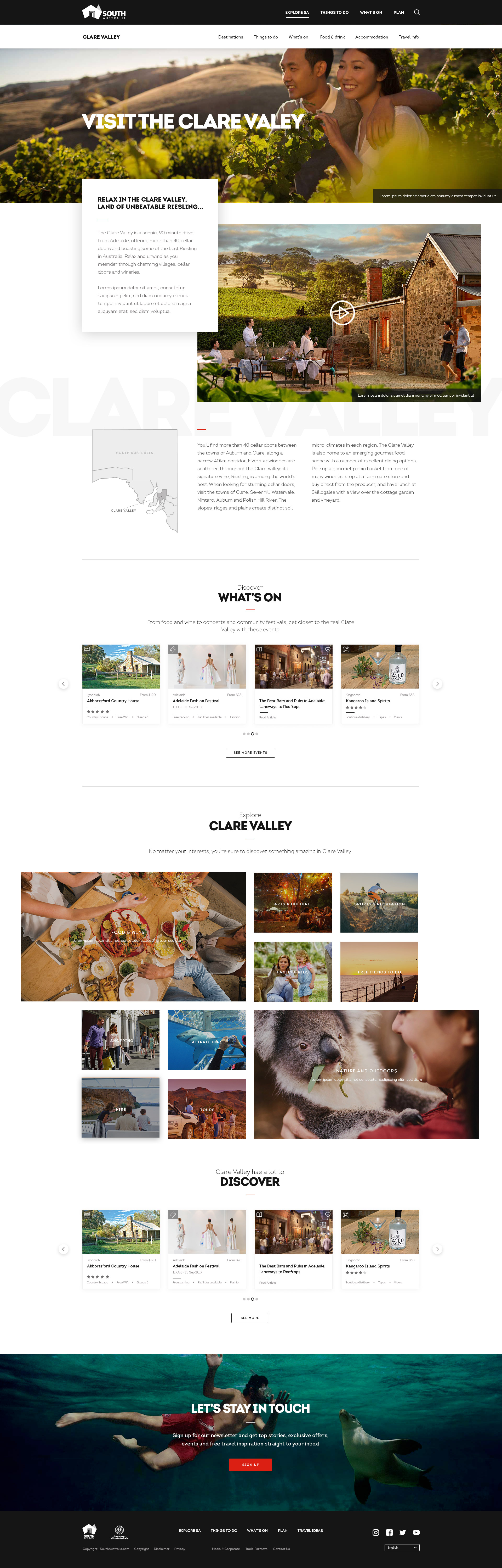 SouthAustralia.com — category/region landing page, desktop