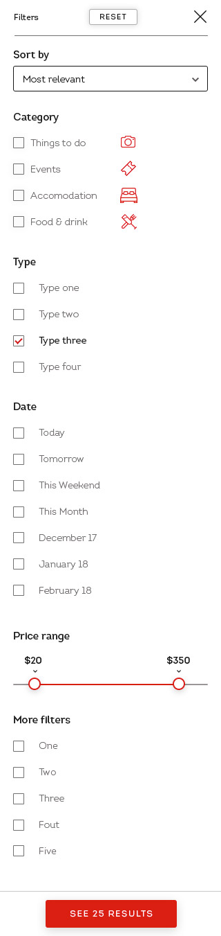 SouthAustralia.com — search filters, mobile