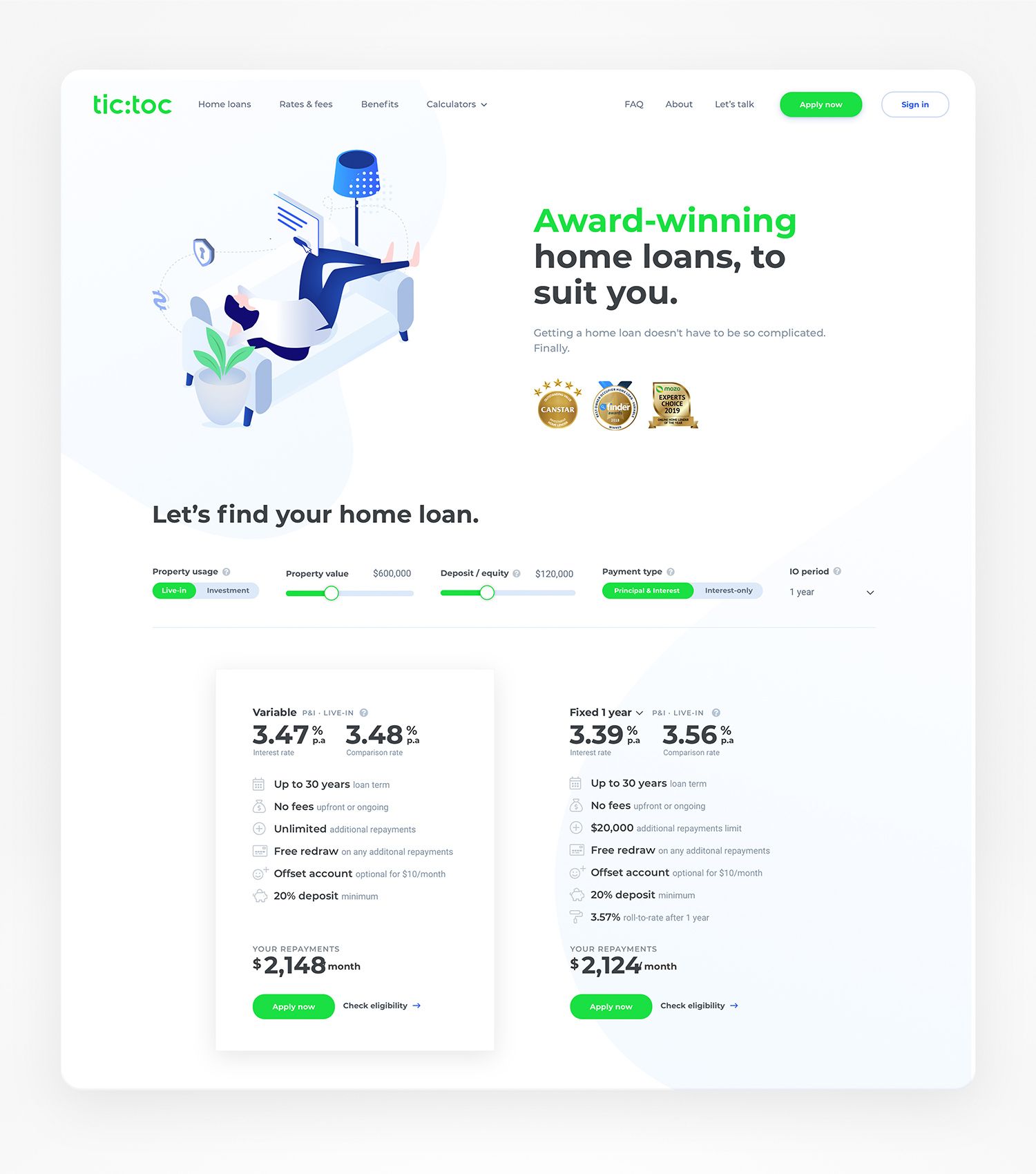 Tic:Toc — homepage, 2020
