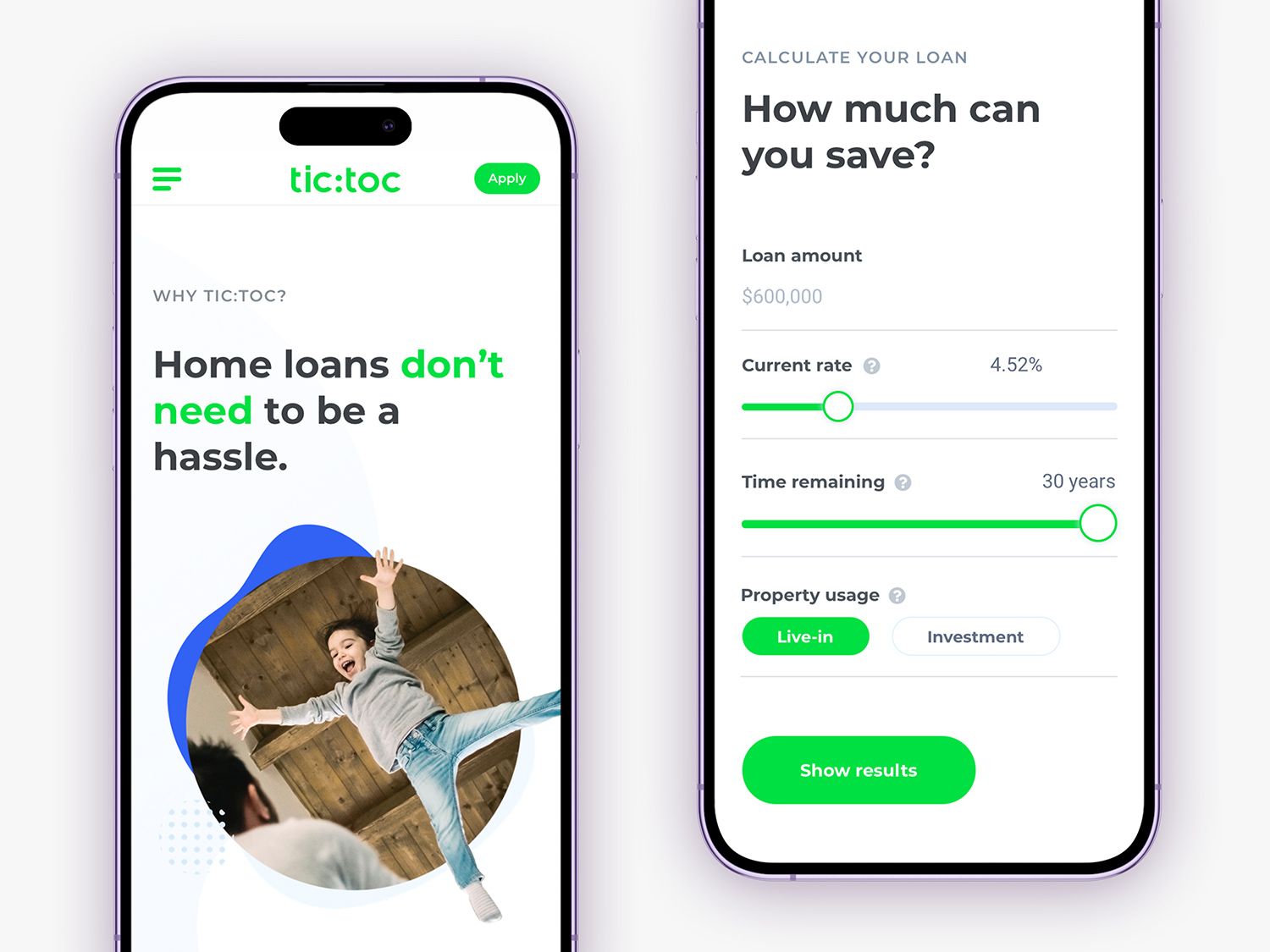 Tic:Toc — website ideas, mobile