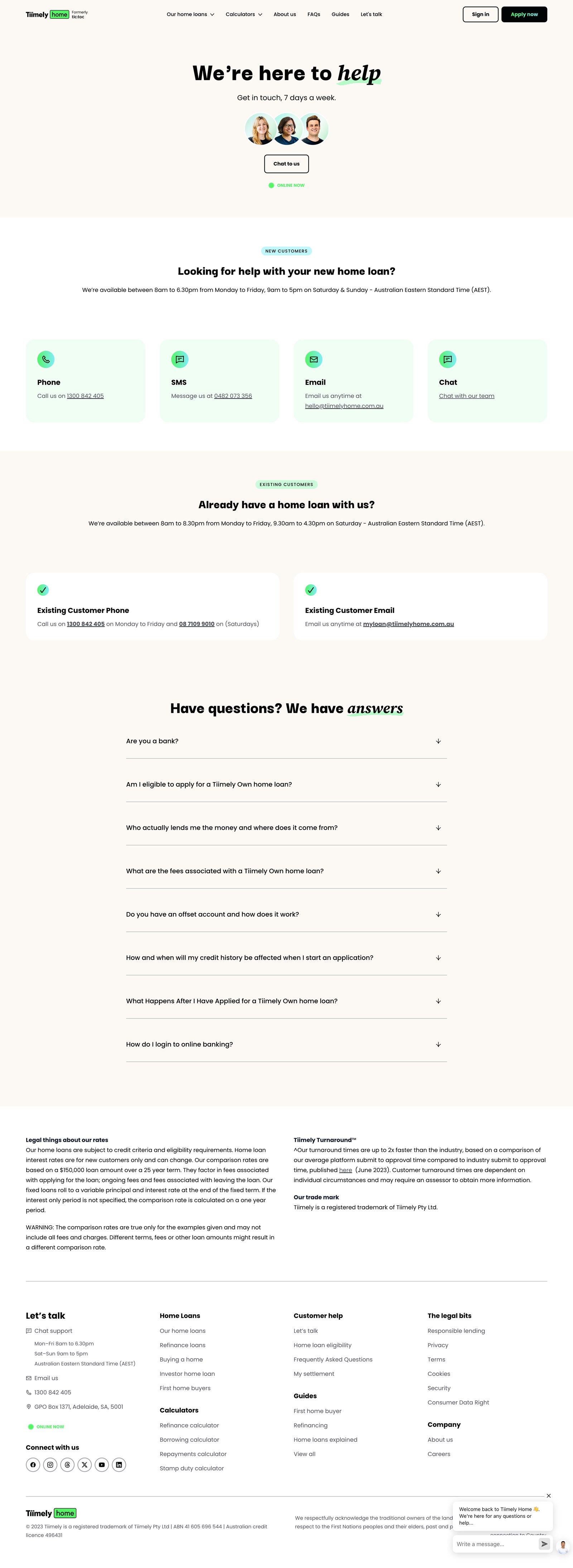 Tiimely Home — contact